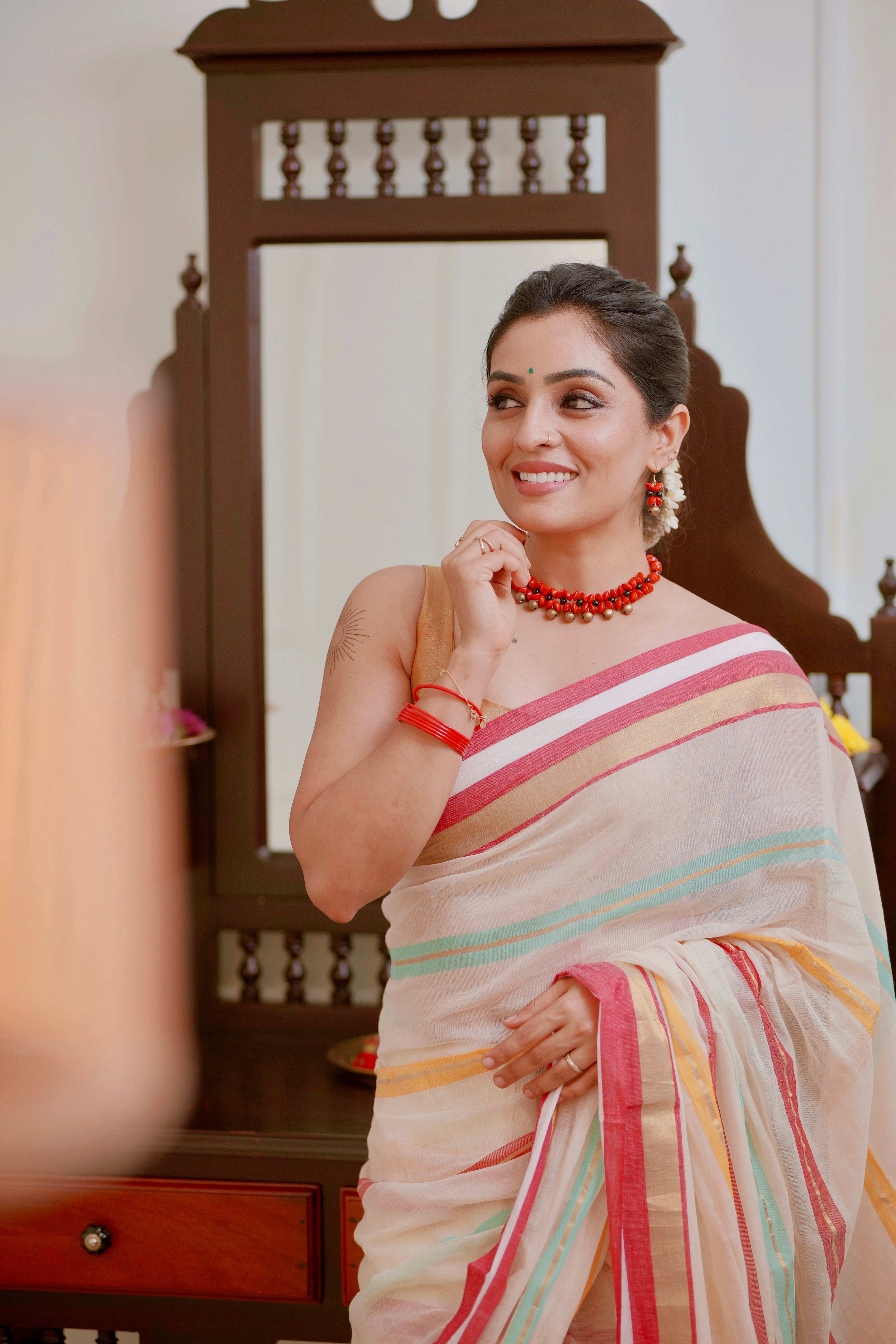 Poorna – Soft Mul Cotton Saree