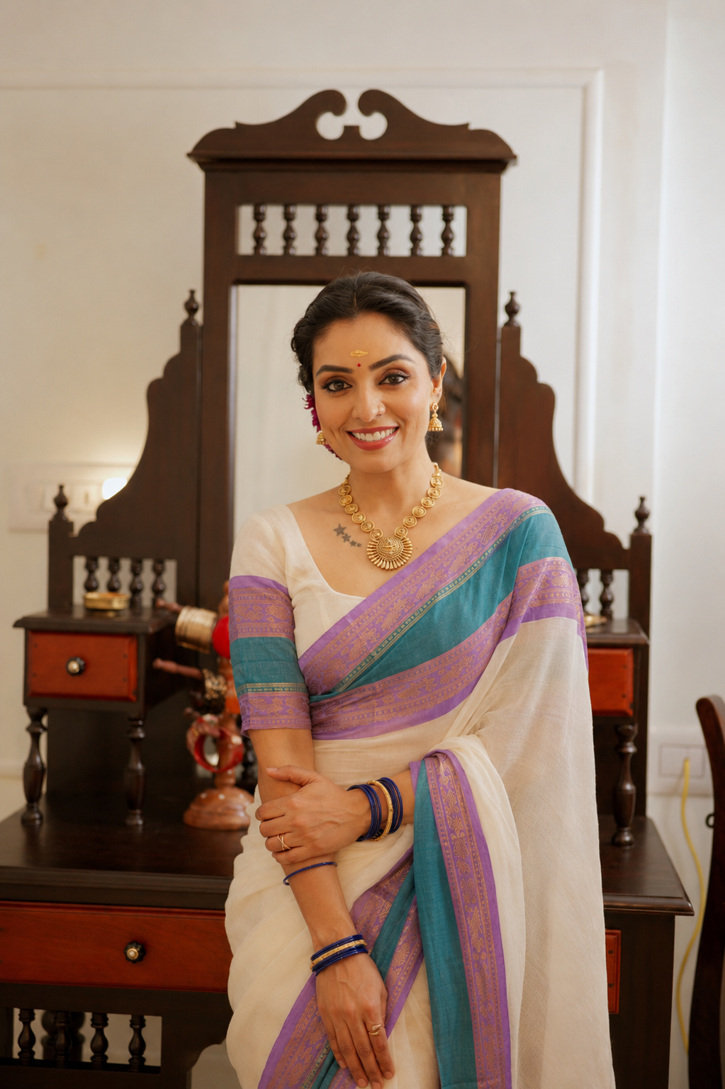 Mayilpeeli – Soft Mul Cotton Saree