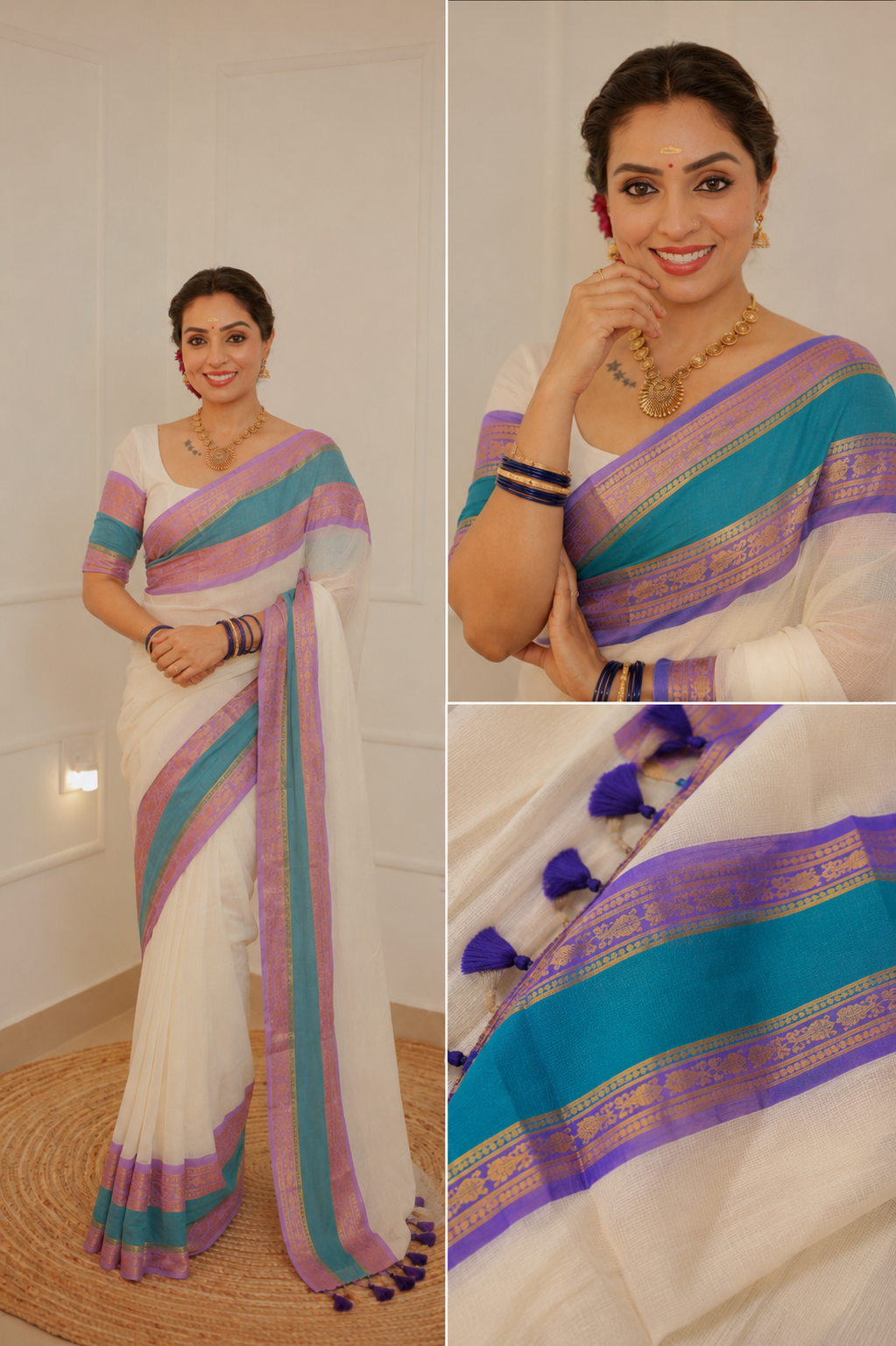 Mayilpeeli – Soft Mul Cotton Saree