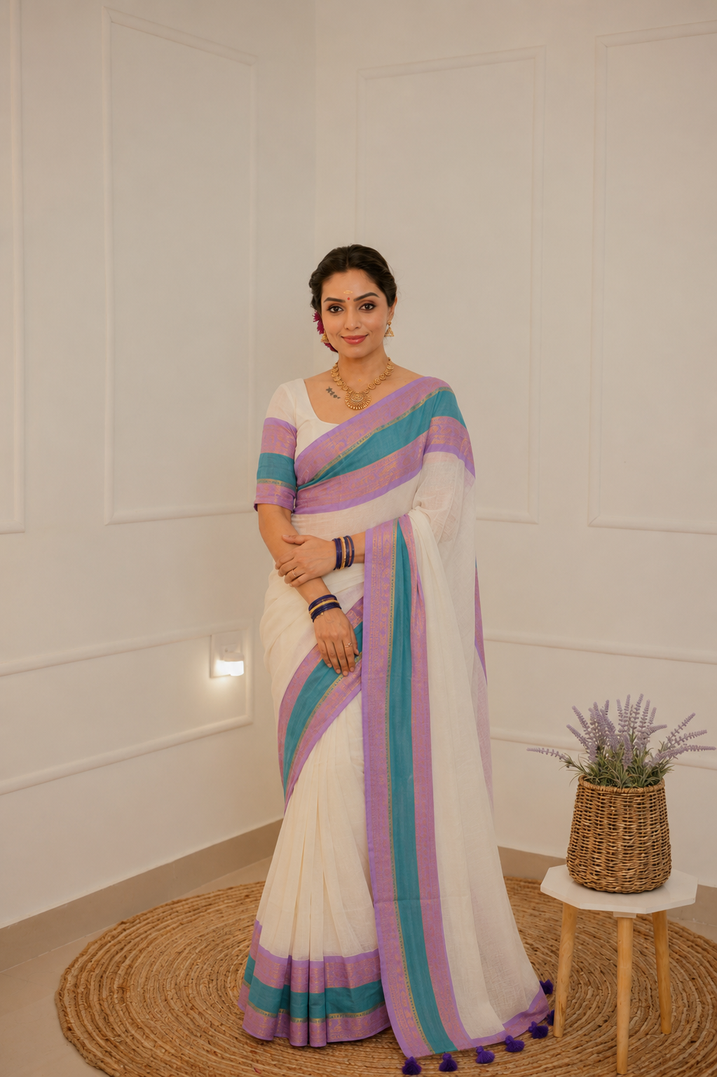 Mayilpeeli – Soft Mul Cotton Saree