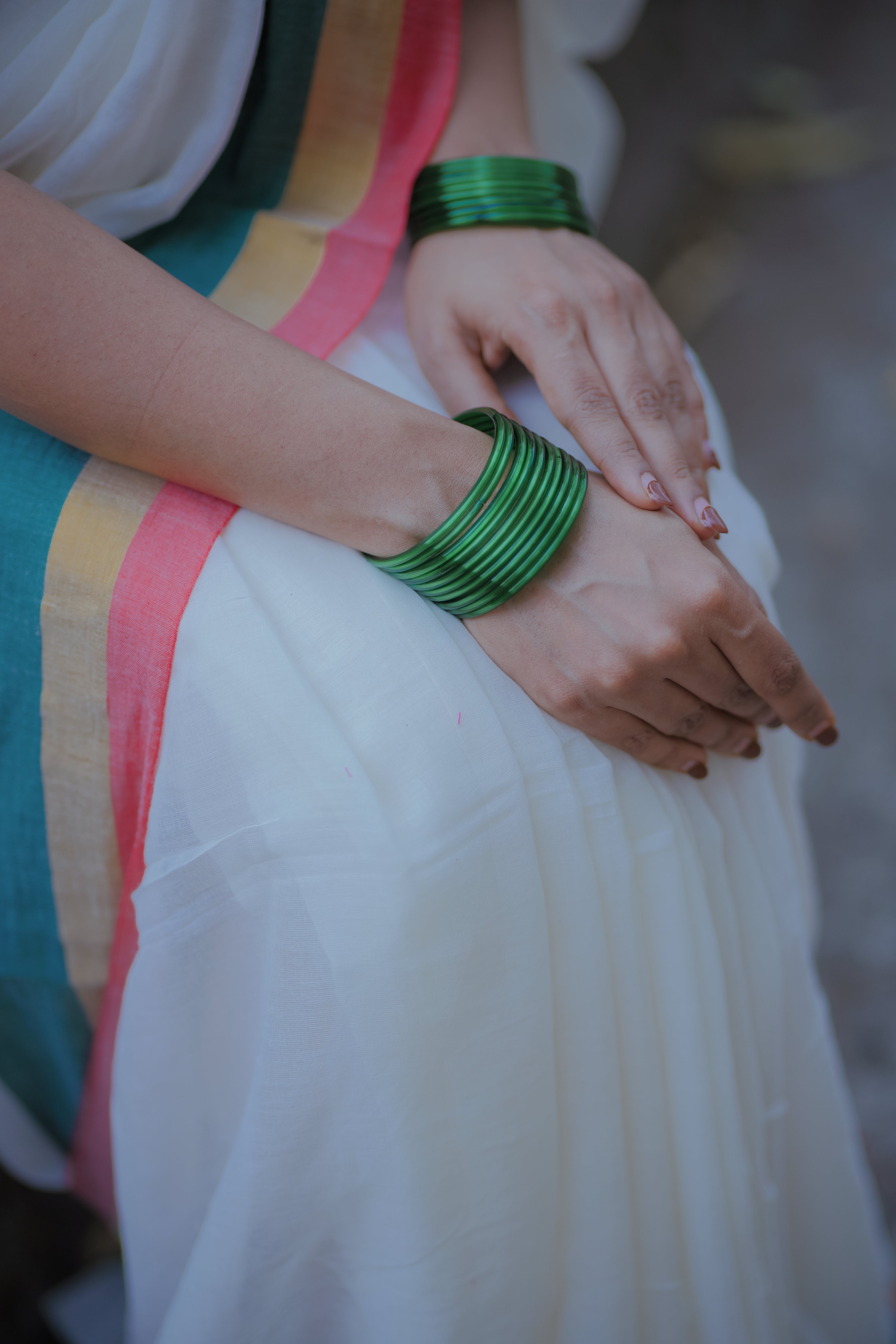 Multi Border Mul Mul Cotton Kasavu Saree